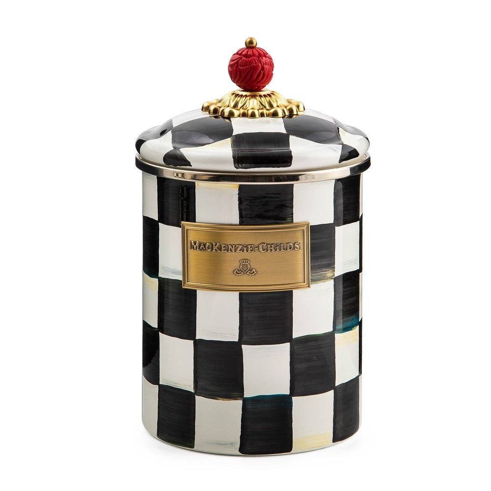 Courtly Check Enamel Canisters - Image 6