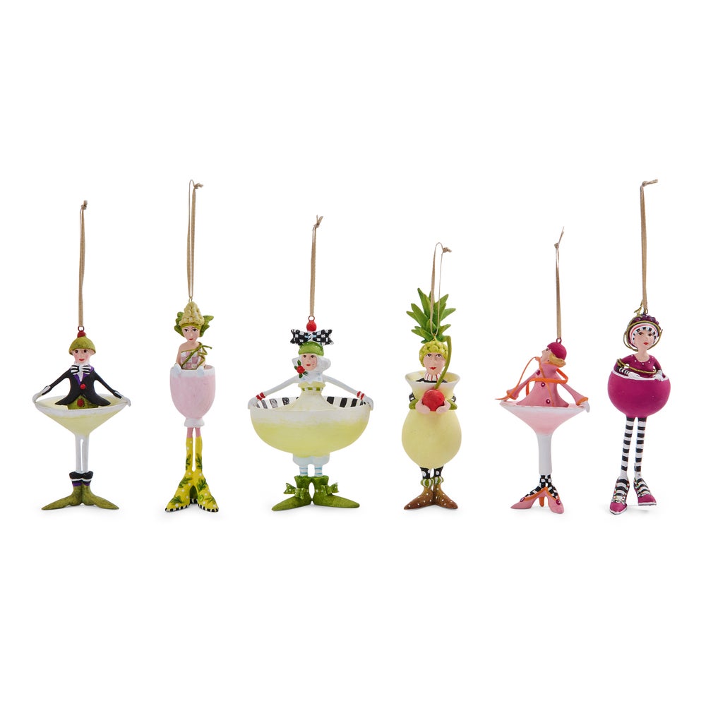 MACKENZIE-CHILDS Mackenzie-chilllds Patience Brewster Mini Cocktail Ornaments, Set of 6 - Image 3