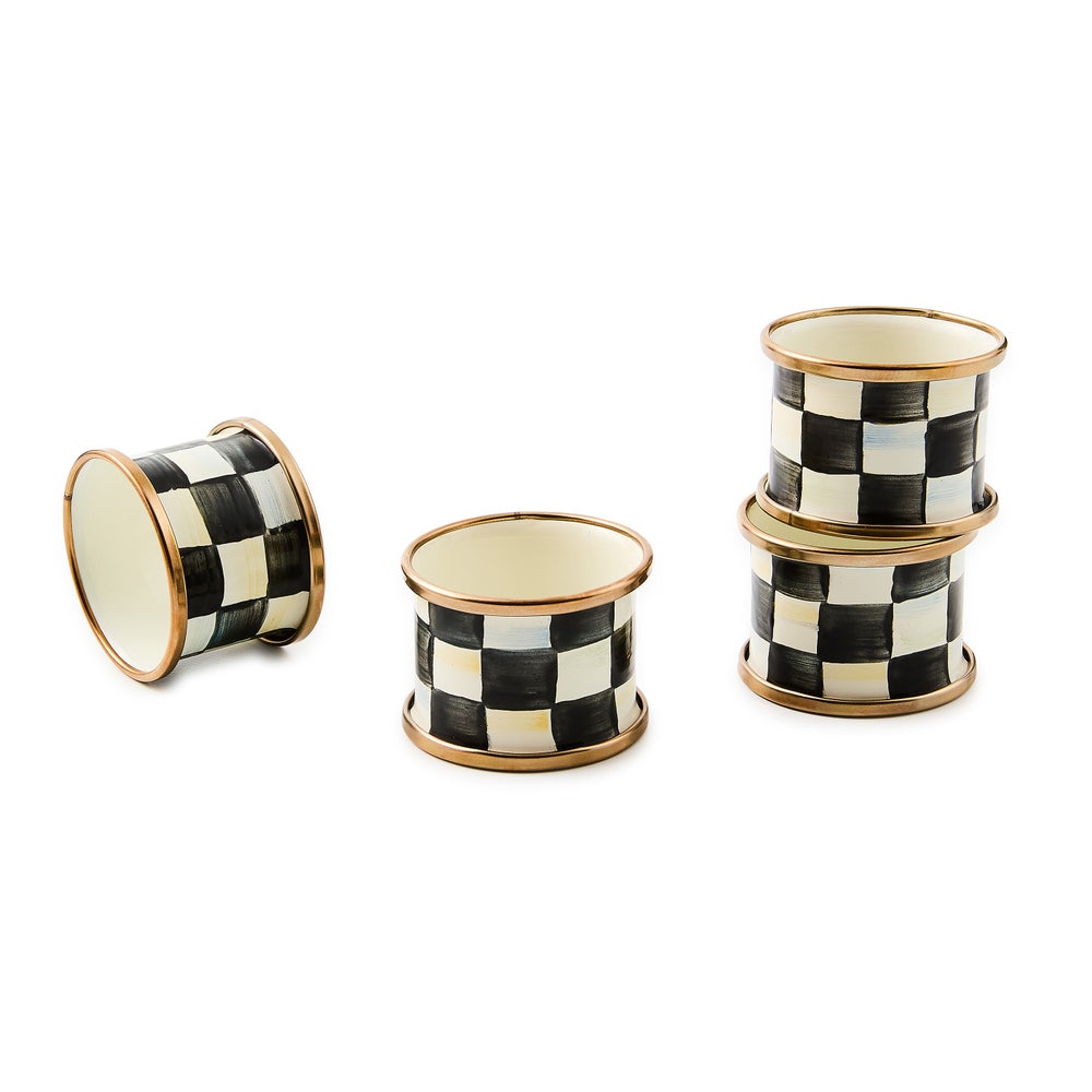 MACKENZIE-CHILDS Mackenzie-chilllds Enamel Napkin Rings, Set of 4 - Image 2