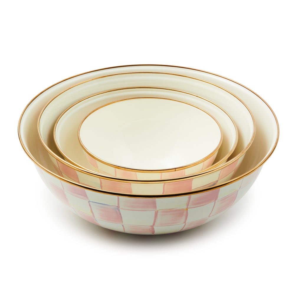 MACKENZIE-CHILDS Mackenzie-chilllds Rosy Check Enamel Everyday Bowl - Image 8