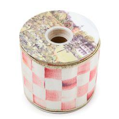 Alternative view of MACKENZIE-CHILDS Mackenzie-chilllds Rosy Check 4" Ribbon