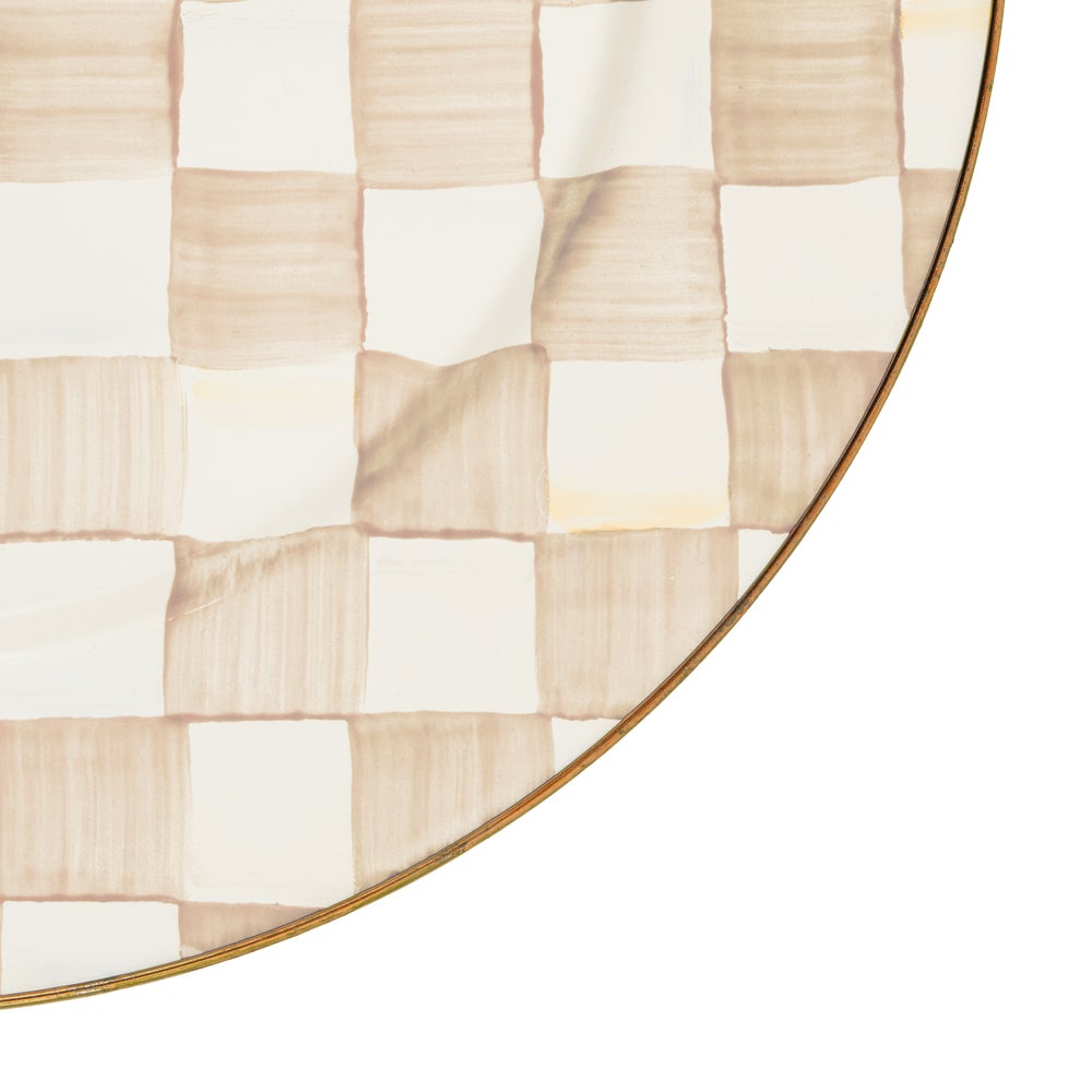 MACKENZIE-CHILDS Mackenzie-chilllds Mocha Check Enamel Dinnerware - Image 6
