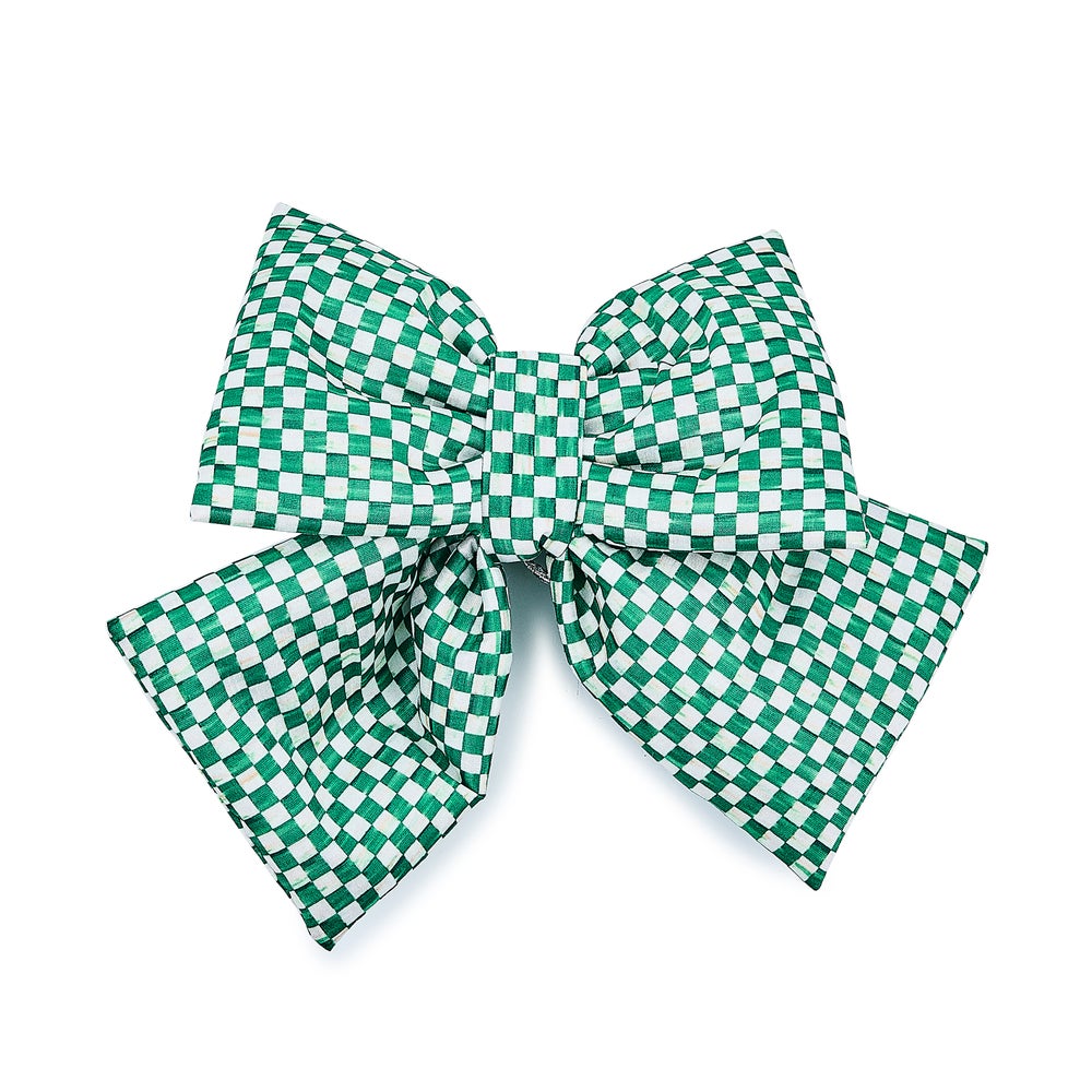 MACKENZIE-CHILDS Mackenzie-chilllds Green Check Small Bow