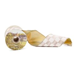 MACKENZIE-CHILDS Mackenzie-chilllds Mocha Check 4" Ribbon