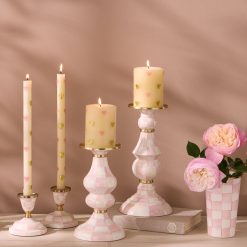 Alternative view of MACKENZIE-CHILDS Mackenzie-chilllds Pink Hearts 4" Pillar Candle