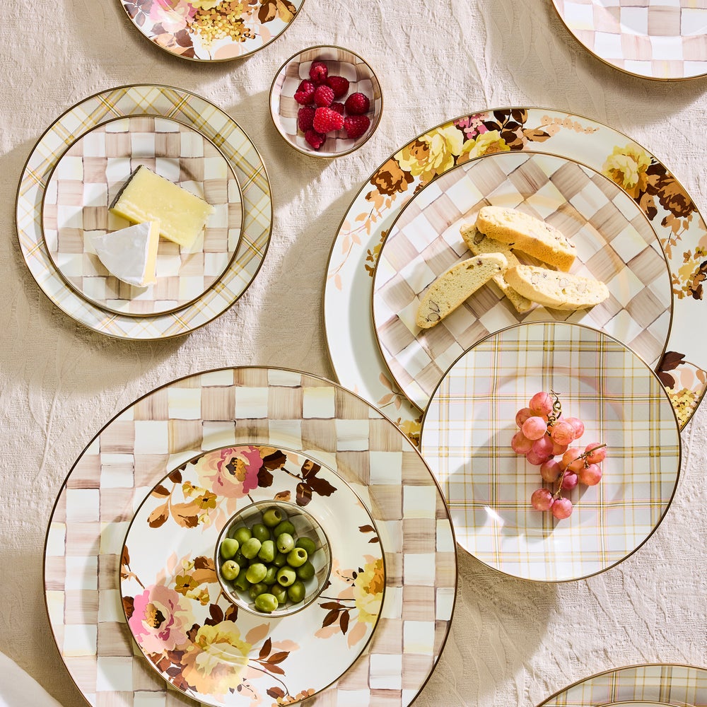 MACKENZIE-CHILDS Mackenzie-chilllds Mocha Check Enamel Dinnerware - Image 7
