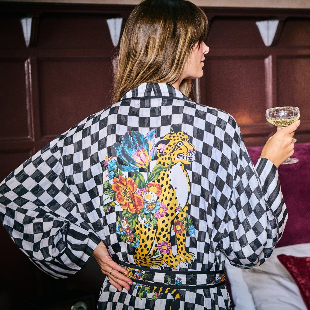 Courtly Flower Market Satin Robe - Image 7