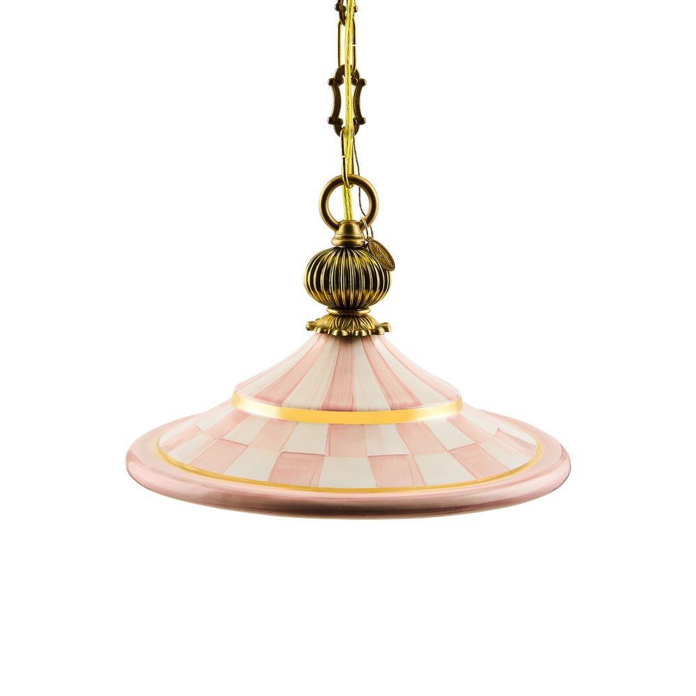 Check Flared Ceramic Pendant Lamp - Image 5