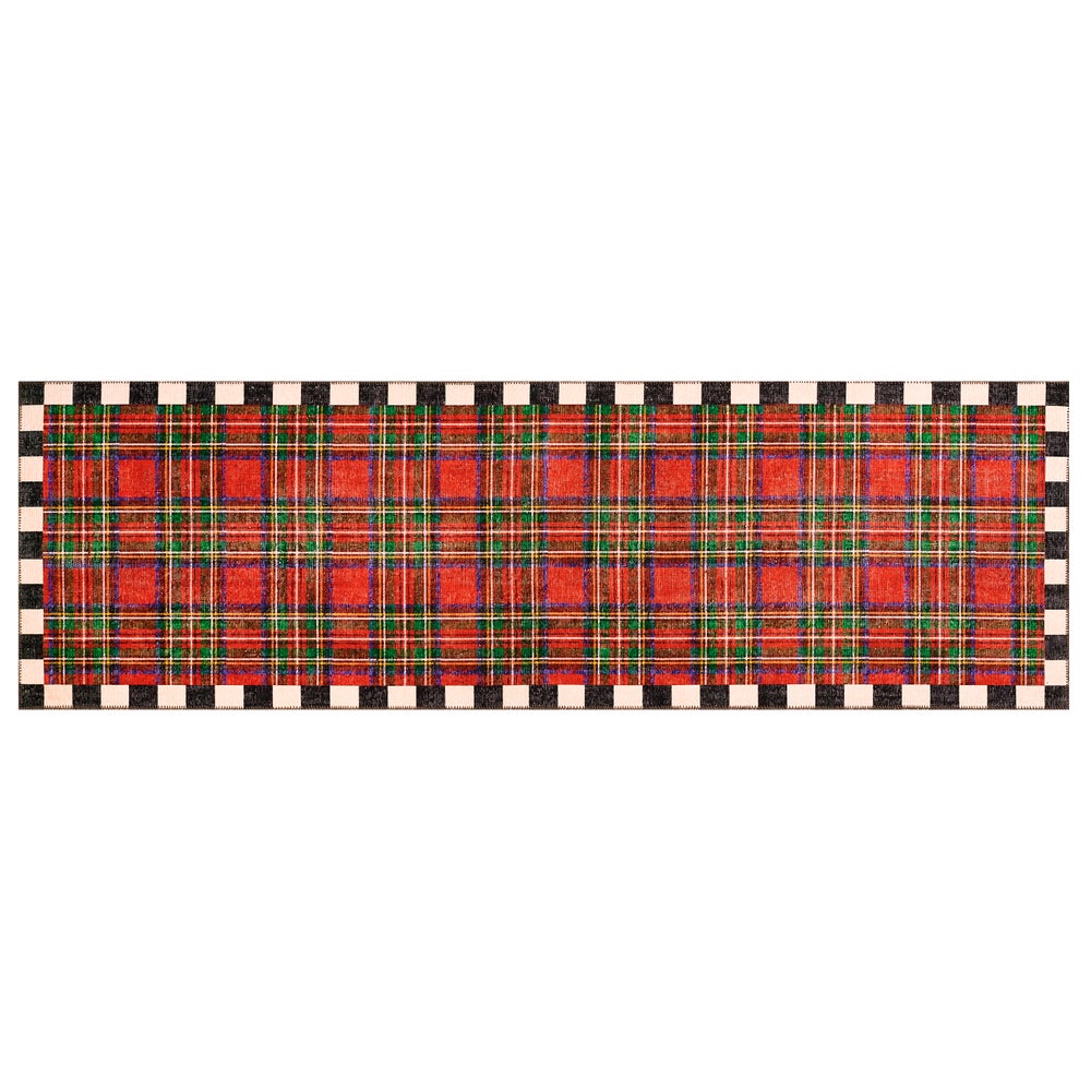 MACKENZIE-CHILDS Mackenzie-chilllds Royal Stewart Tartan Red 26" x 8" Washable Runner