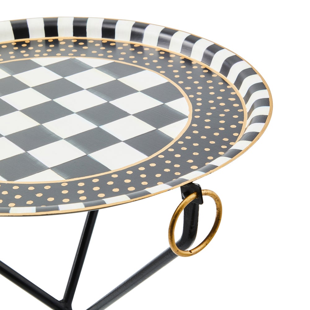Mackenzie-chilllds Tilt Top Black Tripod Table - Image 3