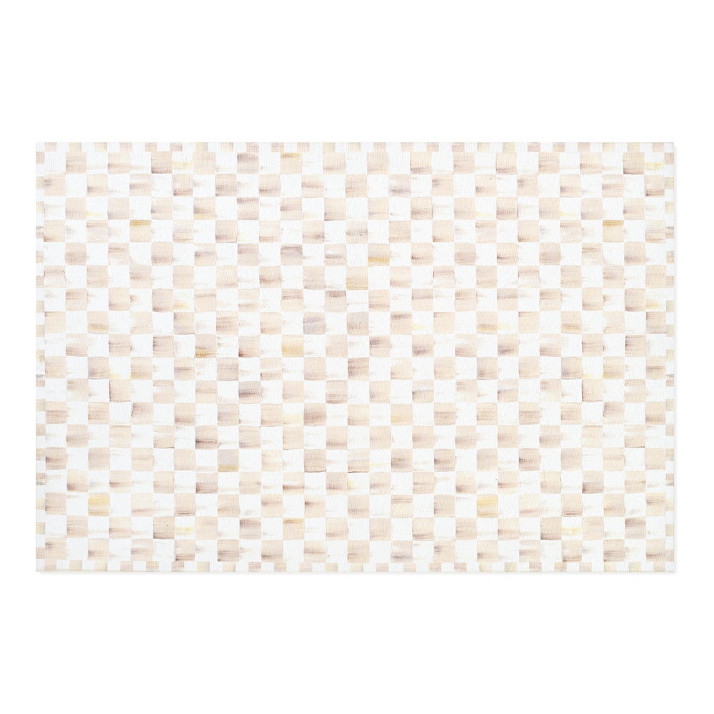 MACKENZIE-CHILDS Mackenzie-chilllds Mocha Checkered Washable Rug - Image 4