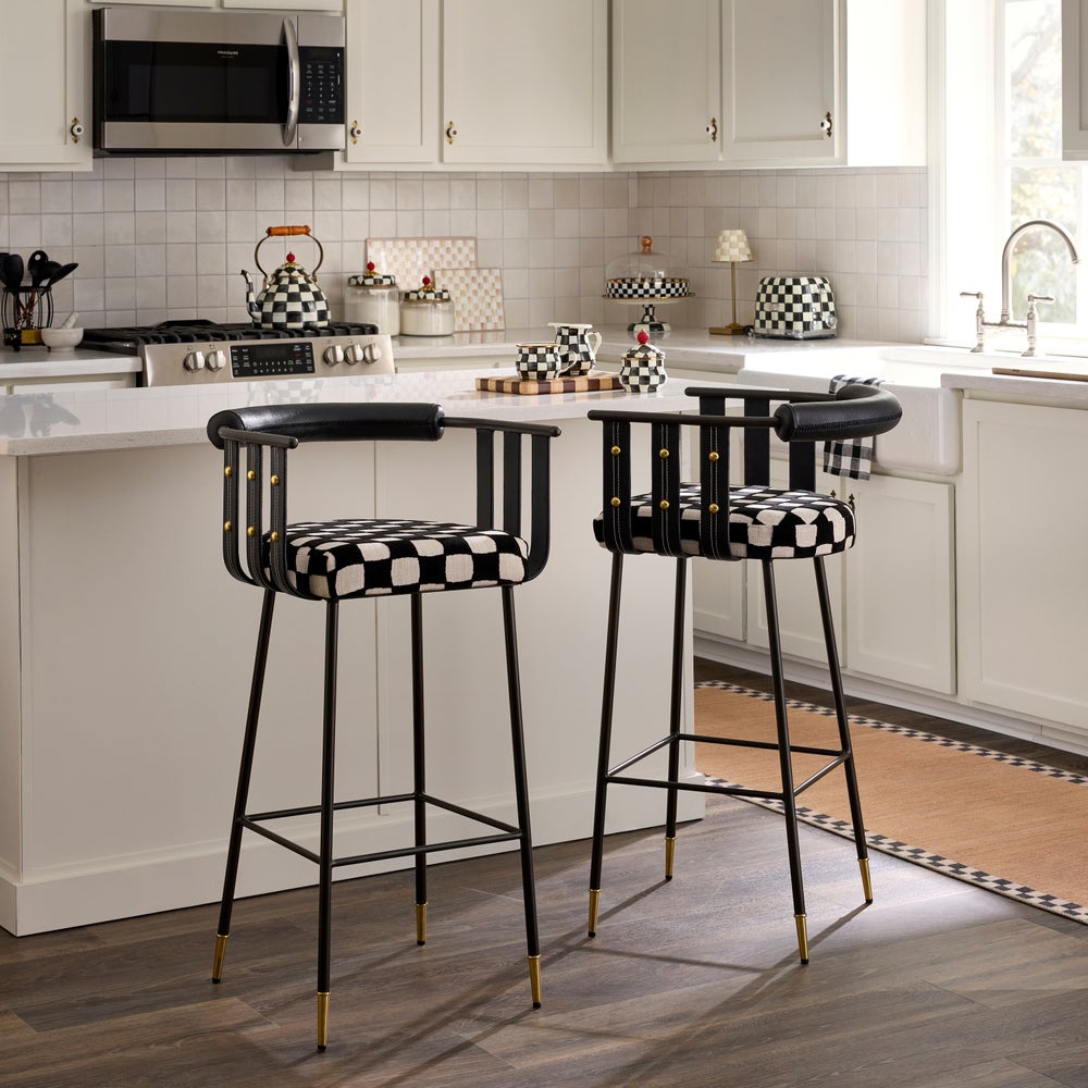 MACKENZIE-CHILDS Mackenzie-chilllds Flatiron Gambit Bar Stool - Image 2