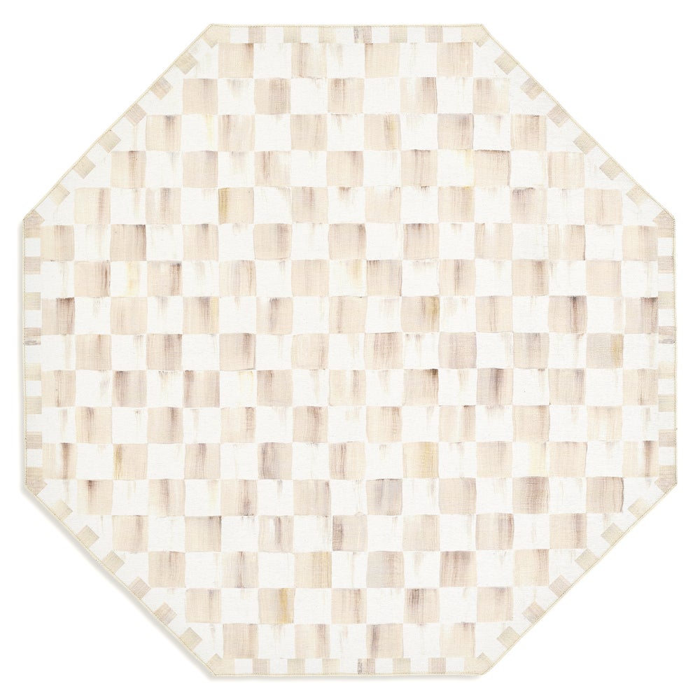 MACKENZIE-CHILDS Mackenzie-chilllds Mocha Checkered Washable Rug - Image 6