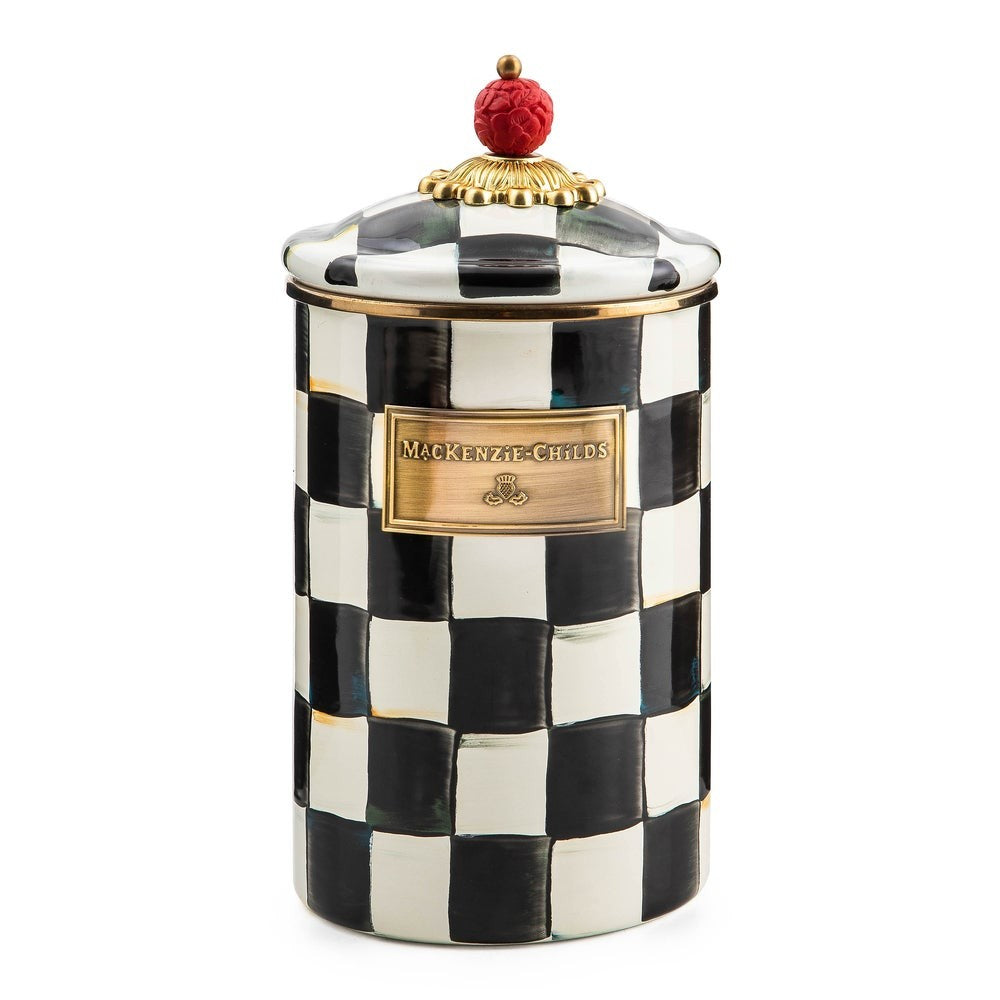 Courtly Check Enamel Canisters - Image 4