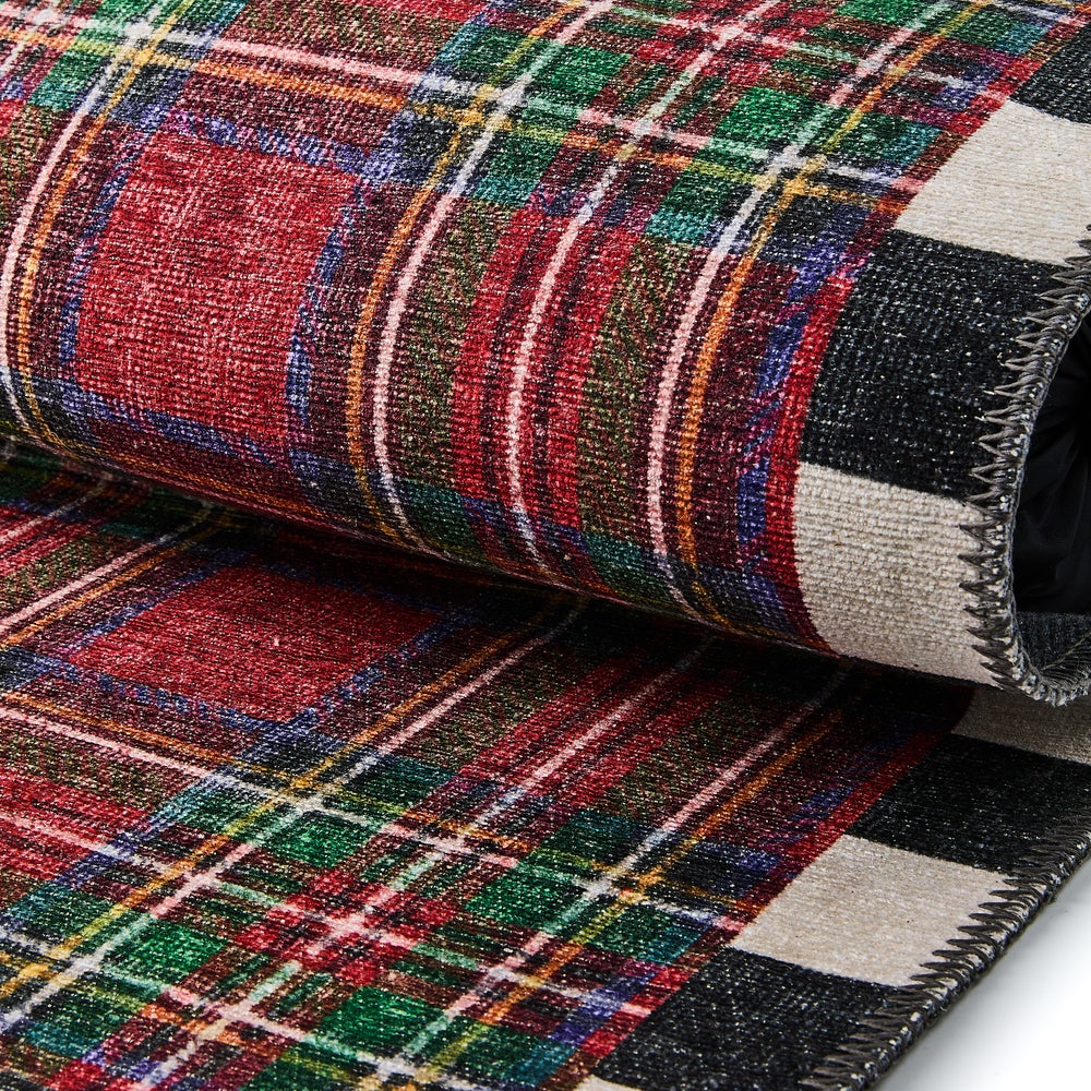 MACKENZIE-CHILDS Mackenzie-chilllds Royal Stewart Tartan Red 26" x 10" Washable Runner - Image 2