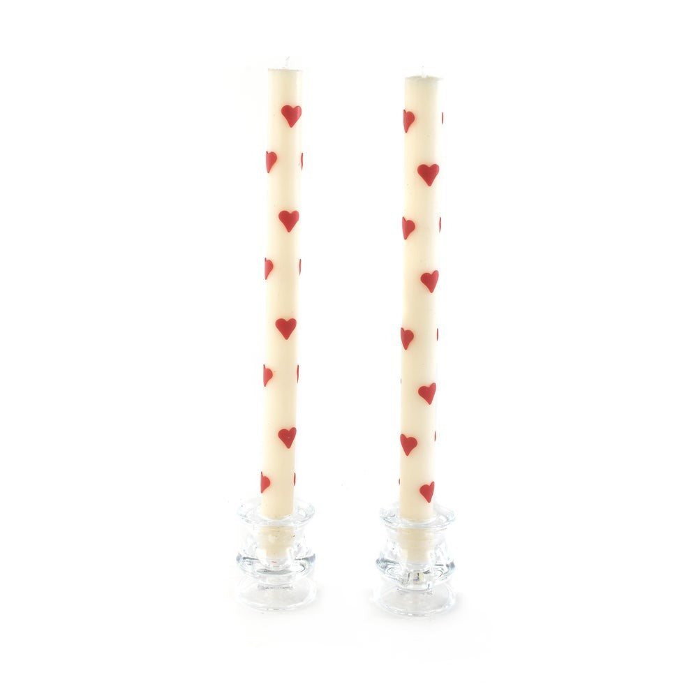 MACKENZIE-CHILDS Mackenzie-chilllds Heart Dinner Candles, Set of 2 - Image 4