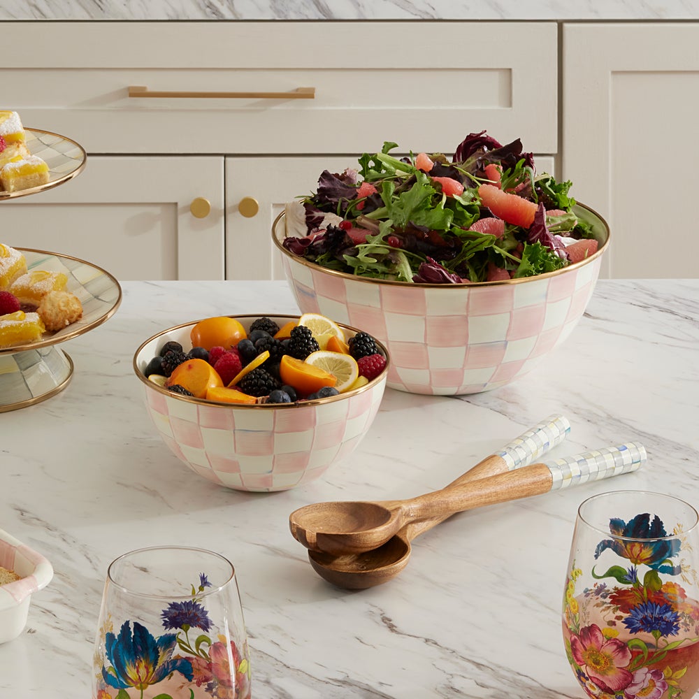 MACKENZIE-CHILDS Mackenzie-chilllds Rosy Check Enamel Everyday Bowl - Image 6