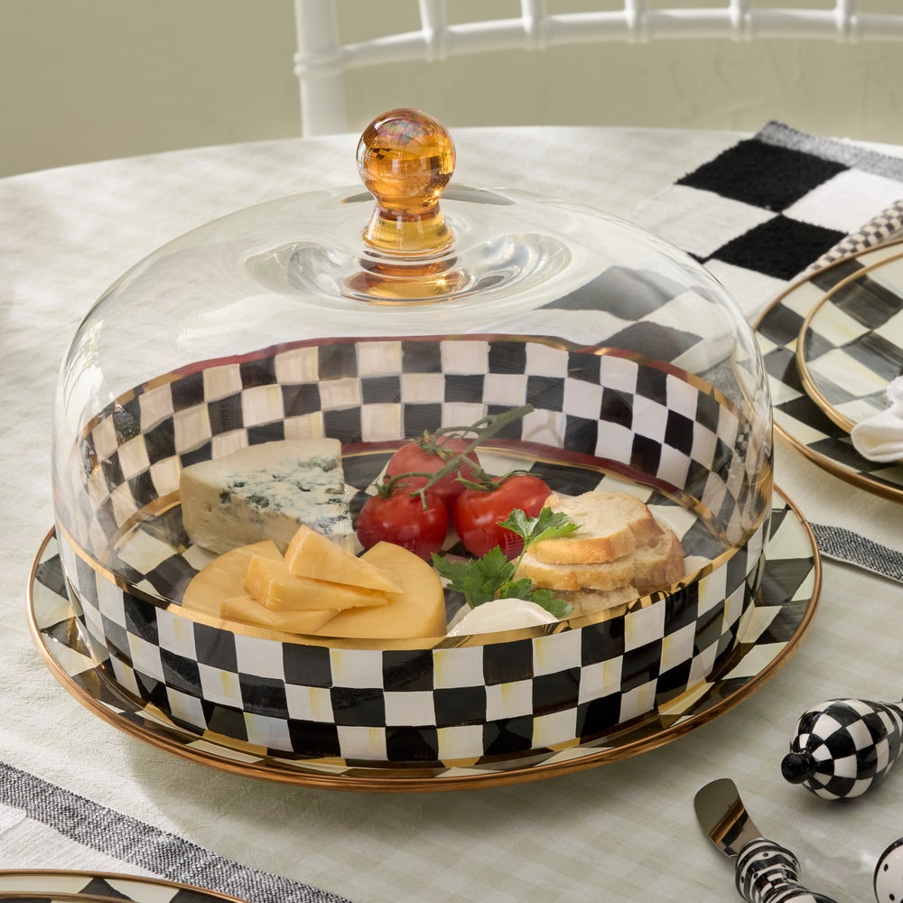 Courtly Check Glass Cake Dome - Image 2