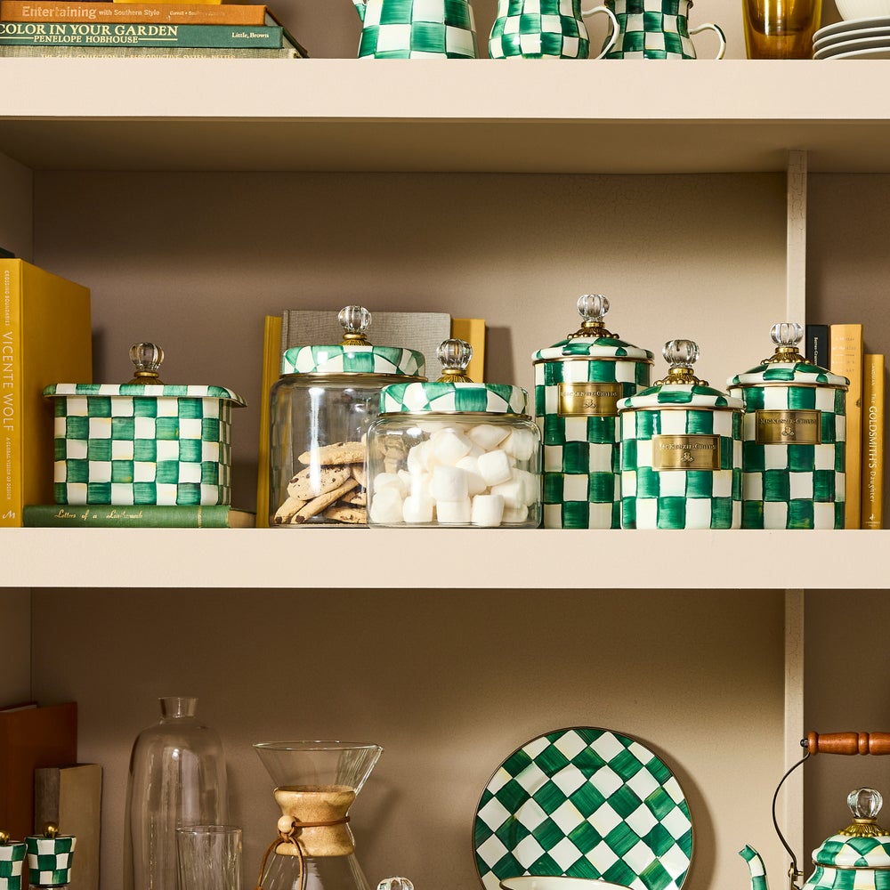 MACKENZIE-CHILDS Mackenzie-chilllds Emerald Check Kitchen Canisters - Image 7