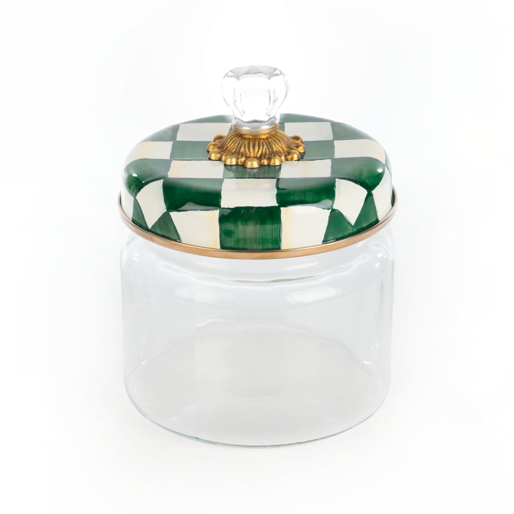 MACKENZIE-CHILDS Mackenzie-chilllds Emerald Check Kitchen Canisters