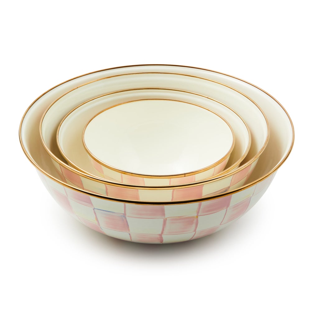 MACKENZIE-CHILDS Mackenzie-chilllds Rosy Check Enamel Everyday Bowl - Image 11