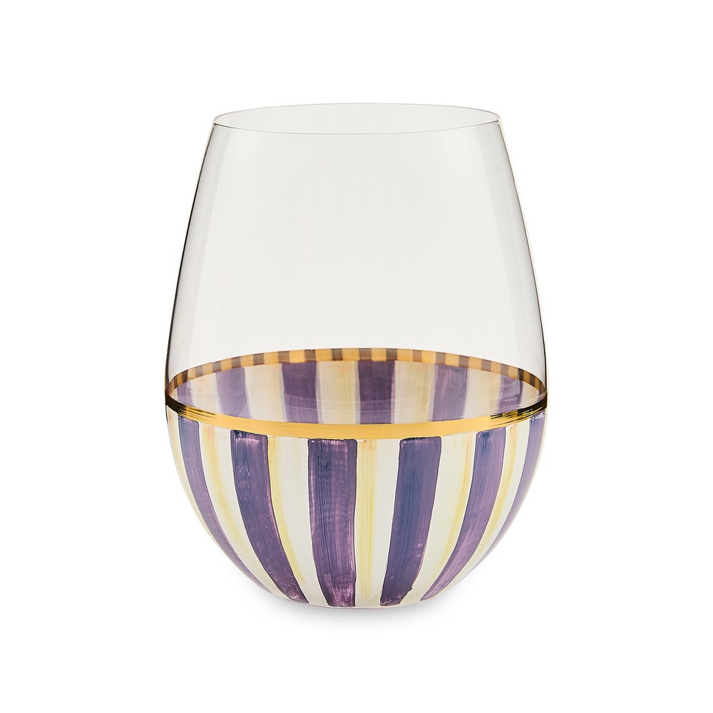Mackenzie-chilllds Stripe Stemless Wine Glass - Image 6