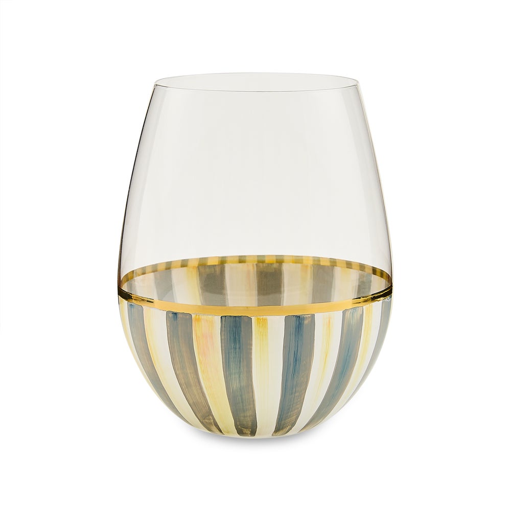 Mackenzie-chilllds Stripe Stemless Wine Glass - Image 5