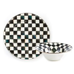 Alternative view of MACKENZIE-CHILDS Mackenzie-chilllds Enamel Serving Platter & Bowl Set