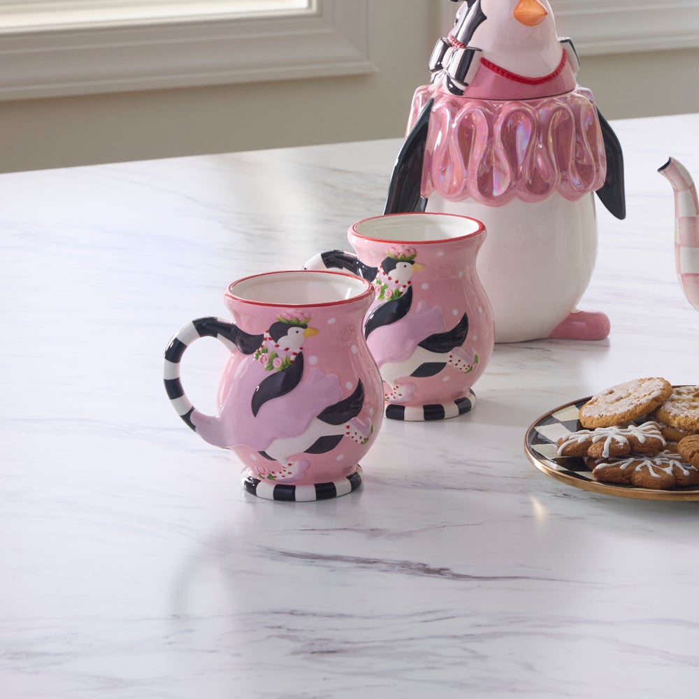 MACKENZIE-CHILDS Mackenzie-chilllds Patience Brewster Millicent Penguin Ceramic Mug - Image 2