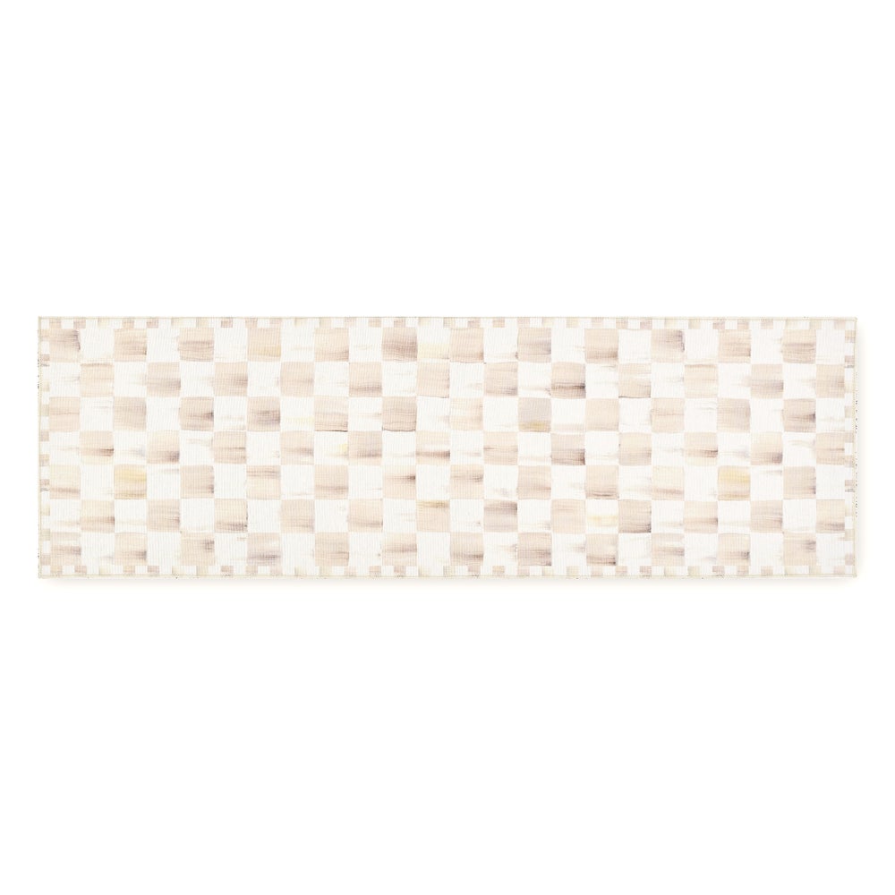 MACKENZIE-CHILDS Mackenzie-chilllds Mocha Checkered Washable Rug - Image 2