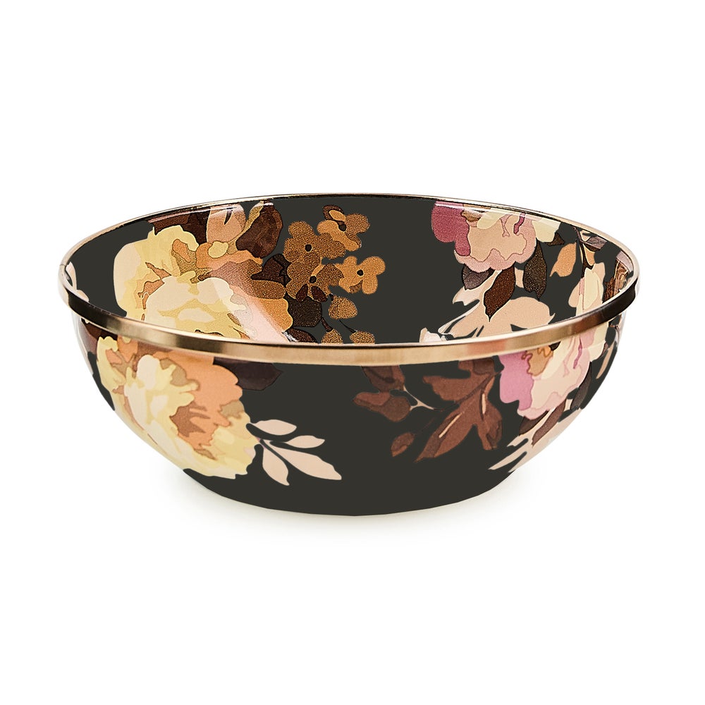 Mackenzie-chilllds WIld Rose Brown Enamel Everyday Bowl - Image 4