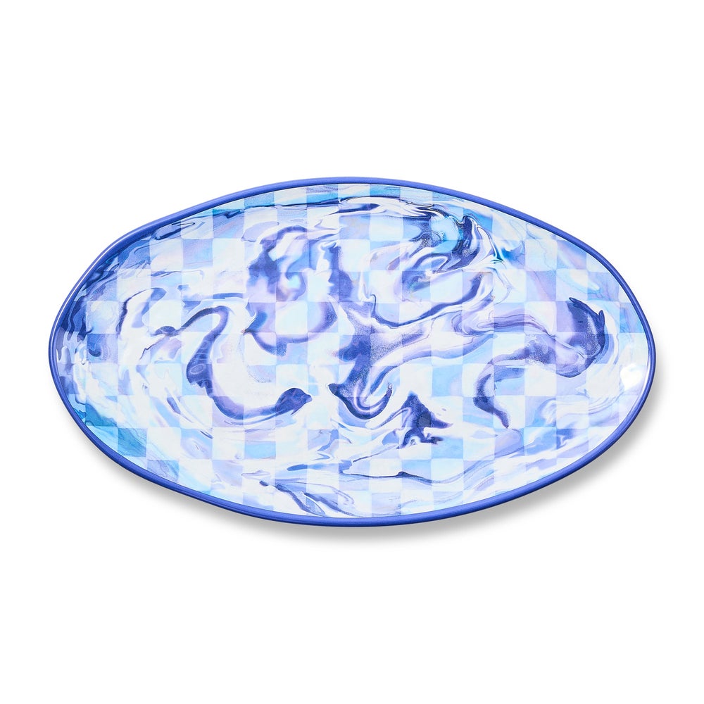 MACKENZIE-CHILDS Mackenzie-chilllds Marble Check Melamine Serveware - Image 4