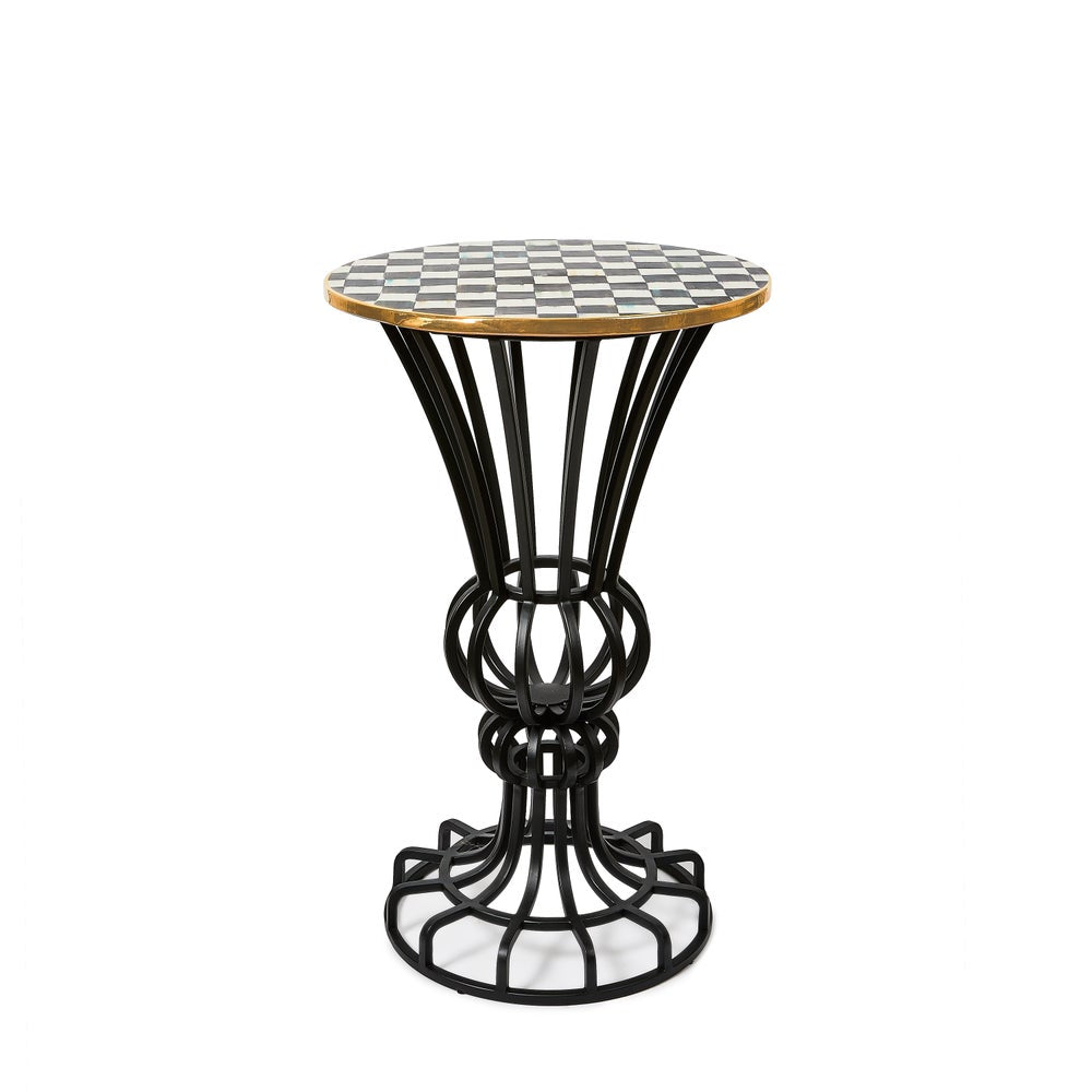 Check Pedestal Accent Table - Image 2