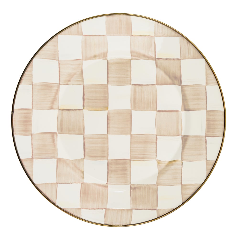 MACKENZIE-CHILDS Mackenzie-chilllds Mocha Check Enamel Dinnerware - Image 2