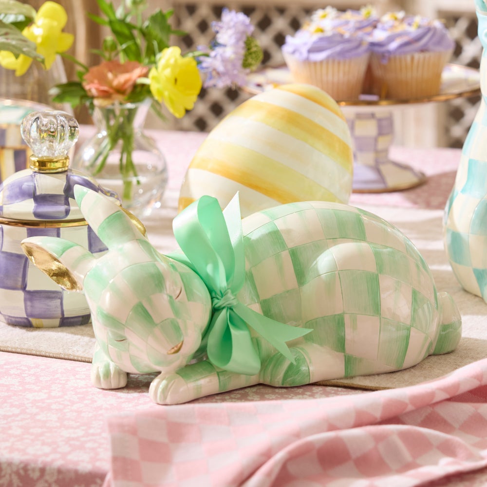 MACKENZIE-CHILDS Mackenzie-chilllds Mint Check Fluffy Bunny - Image 2