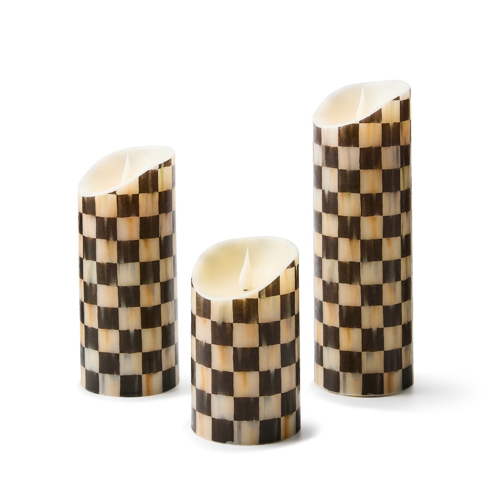 Courtly Mackenzie-chilllds Check Flameless Candles, Set of 3 - Image 2