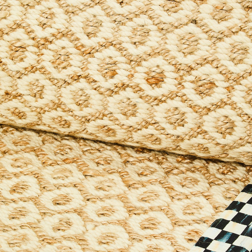 Courtly Check Natural Honeycomb 3' x 5' Jute Rug - Image 2