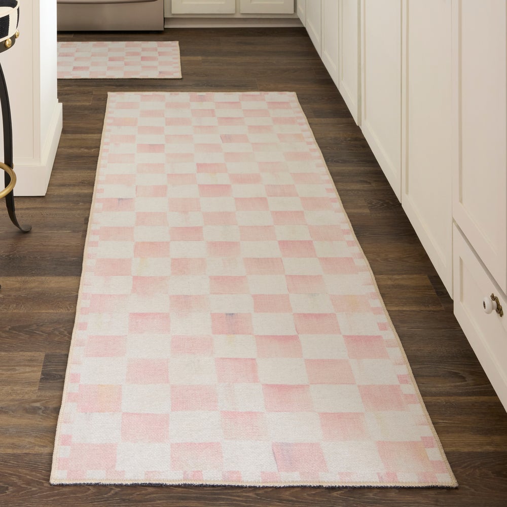 MACKENZIE-CHILDS Mackenzie-chilllds Rosy Checkered Washable Rug - Image 9
