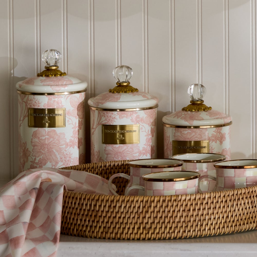 MACKENZIE-CHILDS Mackenzie-chilllds Rosy English Garden Enamel Canisters - Image 8