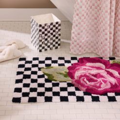 Alternative view of MACKENZIE-CHILDS Mackenzie-chilllds Rose and Check Bath Rug