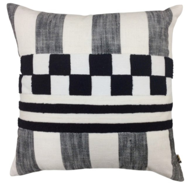 Checks and Stripes Throw Pillow
