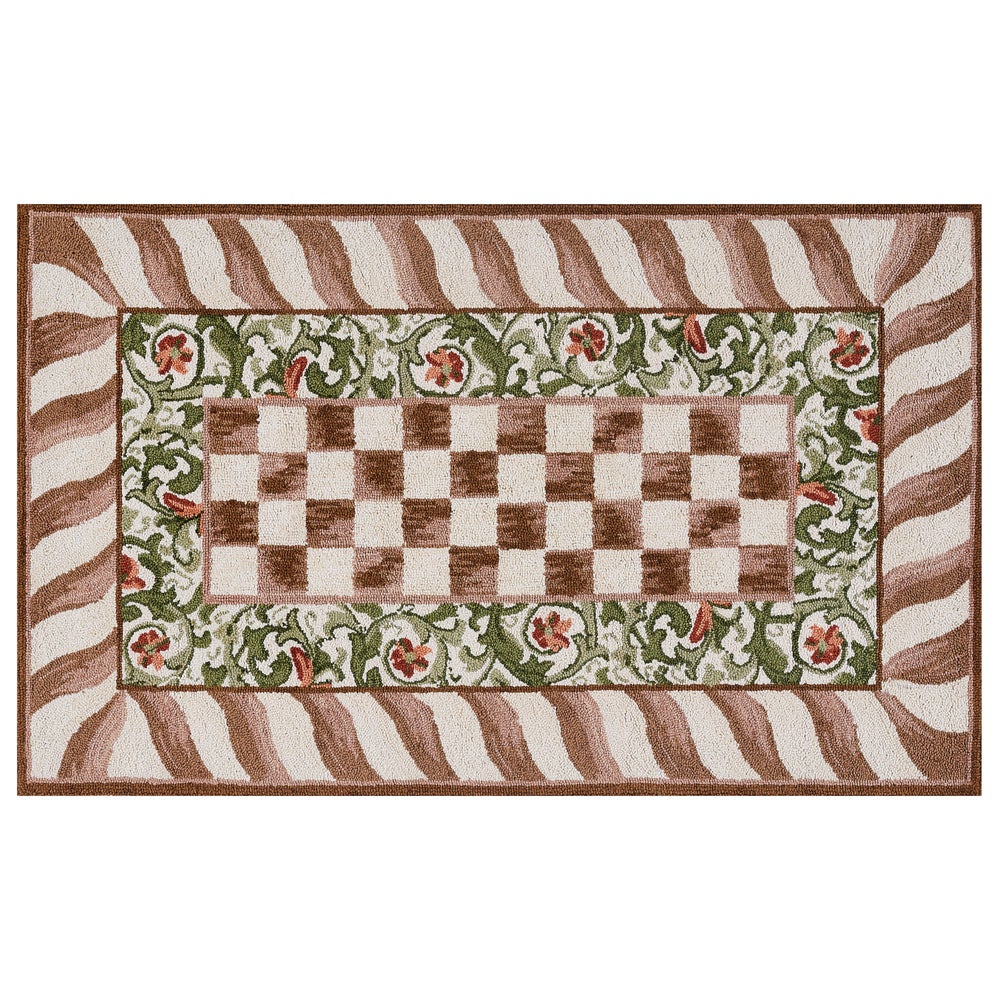 MACKENZIE-CHILDS Mackenzie-chilllds Mocha Check Rug - Image 2