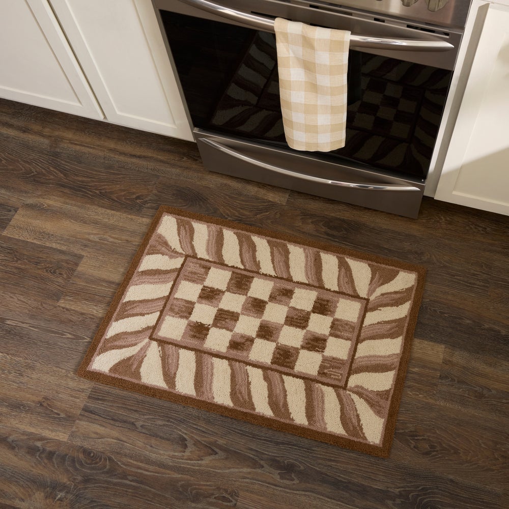 MACKENZIE-CHILDS Mackenzie-chilllds Mocha Check Rug - Image 7