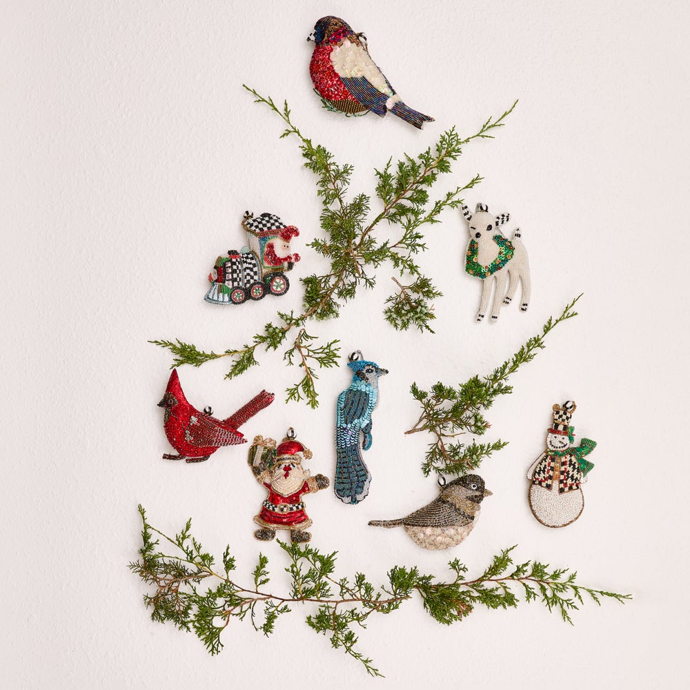 MACKENZIE-CHILDS Mackenzie-chilllds Holiday Beaded Ornaments, Set of 4 - Image 2