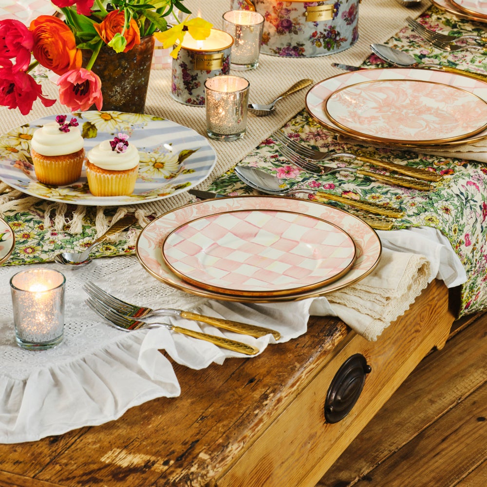 MACKENZIE-CHILDS Mackenzie-chilllds Rosy Check Enamel Dinnerware - Image 11