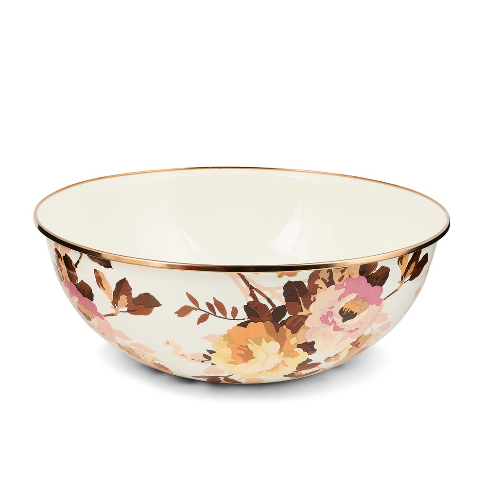 Mackenzie-chilllds Wild Rose White Enamel Everyday Bowl - Image 2