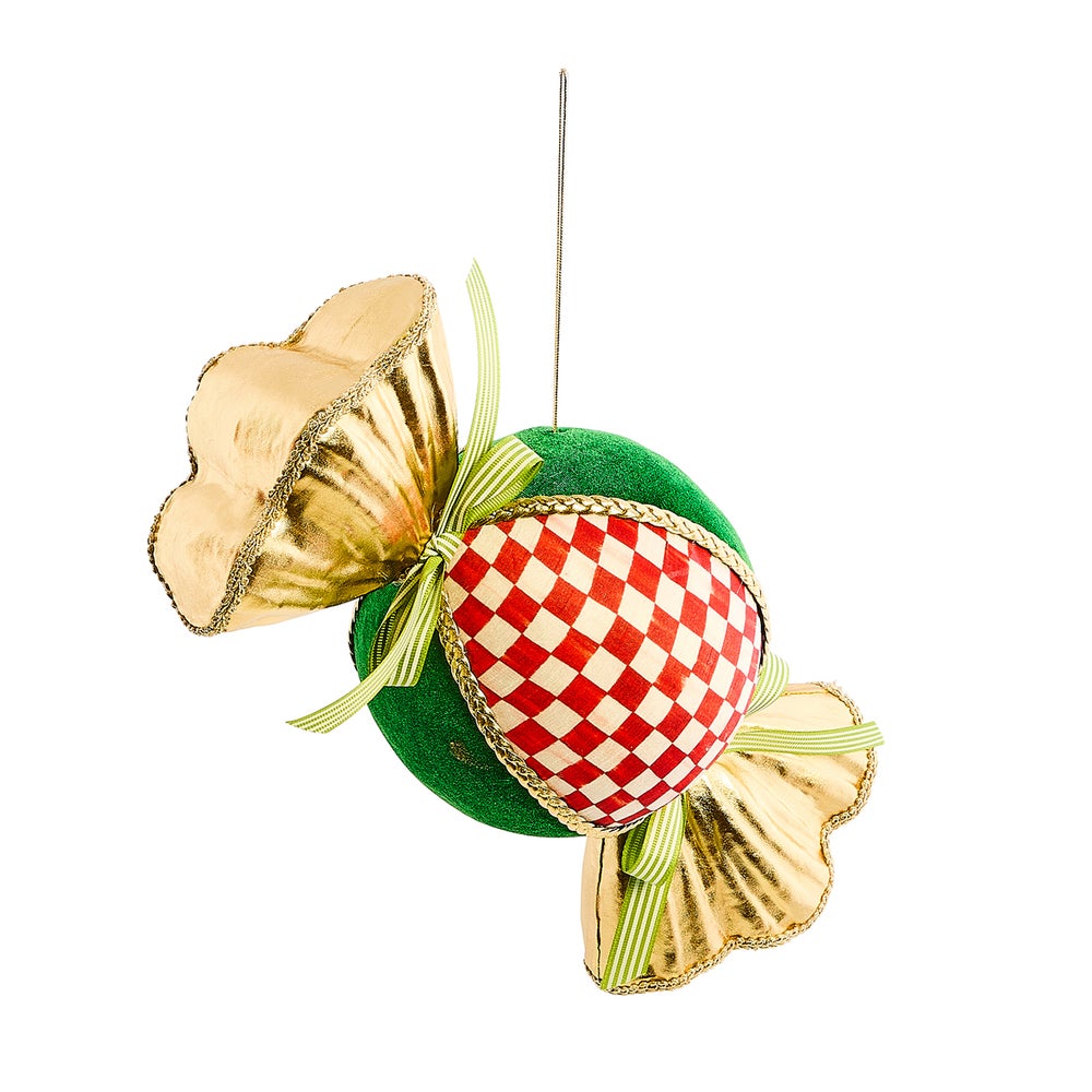 Check It Out Red Check Candy Fabric Ornament