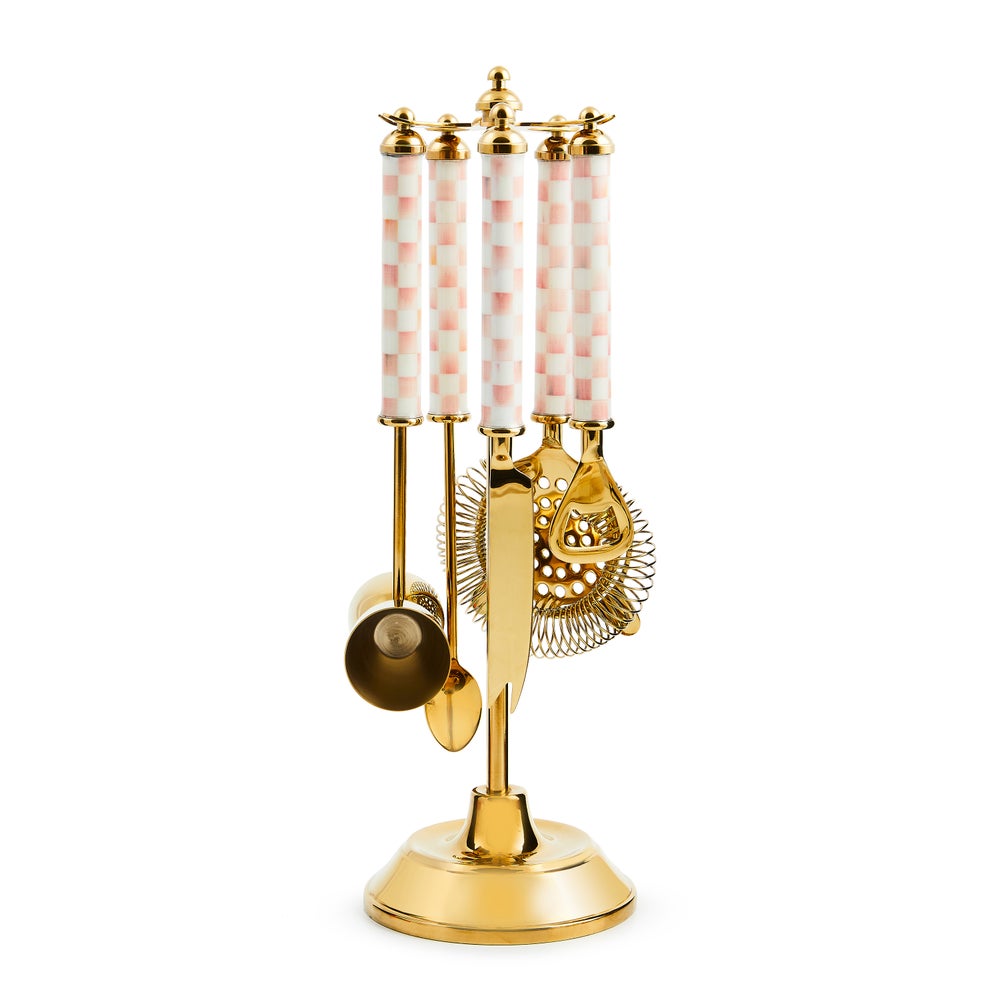 MACKENZIE-CHILDS Mackenzie-chilllds Rosy Check 3260 Barware - Image 11