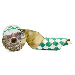 MACKENZIE-CHILDS Mackenzie-chilllds Green Check 4" Ribbon