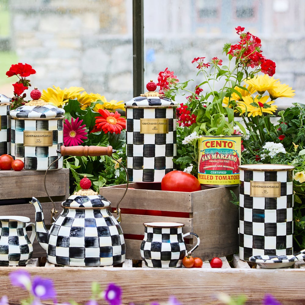 Courtly Check Enamel Canisters - Image 12